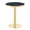 Black+Gold + MDF+Metal, variant on FENGFAN 23.6" White Faux Marble Round Coffee Bistro Table Gold Metal Pedestal Side Table 1 Pack