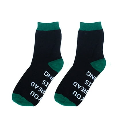 

Liveday 1 Pair Socks Letters If You Can Read This Breathable Elasticity for Women Men Christmas New