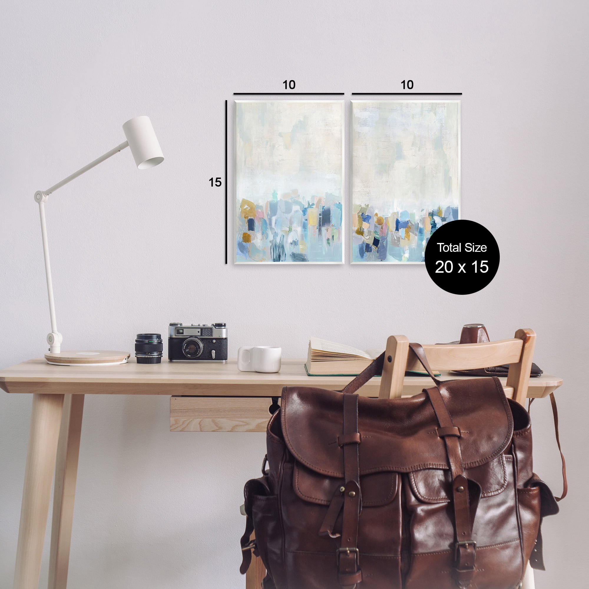 Stupell Industries Patterned Modern Horizon Abstract Painting Unframed Art Print Wall Art, 10 x 15, Set of 2