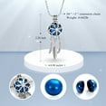 thumbnail image 2 of Cremation Jewelry Dream Catcher Urn Necklace for Ashes Flower with Feather Wings Ashes Pendant Necklace Cremation Keepsake Jewelry for Women Men Pet, 2 of 6
