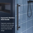 thumbnail image 4 of VelaDream Frameless Double Sliding Shower Door 6074 Matte Black, 60"W x 74" H Tempered Glass, 4 of 9