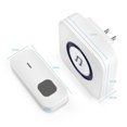 thumbnail image 1 of Timbre inalámbrico con 2 receptores, timbre doméstico impermeable Ip55, timbre inalámbrico para exteriores con 55 tonos de llamada, 5 niveles de indicador LED, blanco, 1 of 3