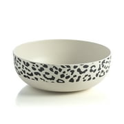 Ainsley Black And White Leopard Print Melamine Serving Bowl - Shiraleah
