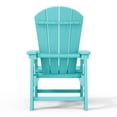 thumbnail image 4 of WestinTrends Malibu Kids Outdoor HDPE Adirondack Plastic Patio Chair, Turquoise, 4 of 16