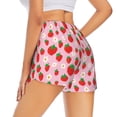 thumbnail image 4 of Picia Hand Drawn Strawberry Pattern Women's 2 in 1 Athletic Running Shorts High Waisted Workout Casual Gym Sweat Shorts with Comfy Liner Zipper Pockets-X-Large, 4 of 9