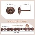 thumbnail image 2 of Uxcell 2 Pcs Tiras de Tachuelas para Tapicería, Tiras de Clavos Decorativos de 10m D11mm para Muebles Sofá Cabecero Silla Manualidades DIY con Clavos de Tapicería, Bronce (Flor), 2 of 7
