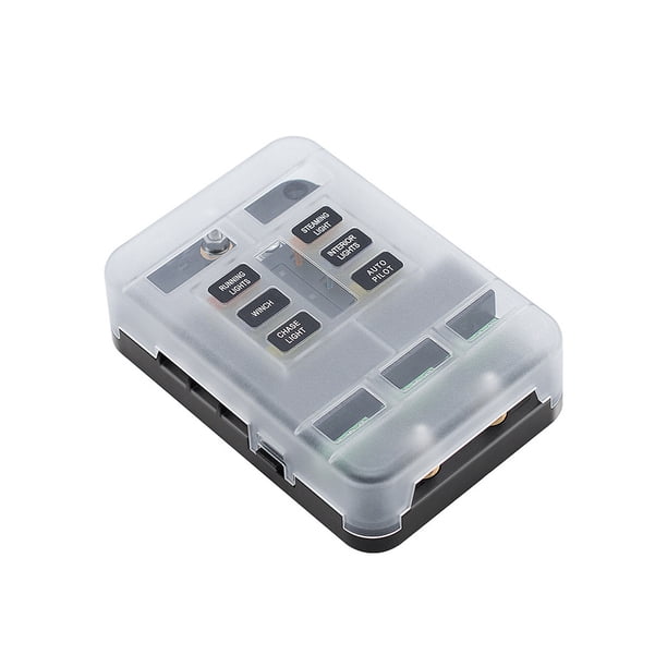 sweethay Soporte Universal para caja de fusibles de coche, 6 vías, distribución de bloques de fusibles, interruptor de conector de fusible automático Vehículos, repuestos y accesorios Mis sweethay VI022387-00B