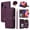 Deep Purple, variant on Furiet Argyle Wallet Case for Samsung Galaxy A42 5G with Wrist/Shoulder Strap Card Slot Zipper Purse Luxury PU Leather Card Holder Stand Checkered Phone Cover for A 42 G5 42A S42 4G 2021 Black