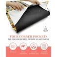 thumbnail image 3 of Gnomes Plaid Yoga Towel for Hot Yoga Non Slip, Yellow Sunflower Farmhouse Bee Black Check Yoga Mat Towel Absorbent Yoga Sweat Towels Microfiber Hot Yoga Blanket for Bikram Pilates 26"x74", 3 of 7