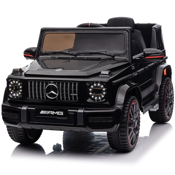 Voltz Toys Licensed Mercedes Benz G63 12V Kids Ride On Car, Electric G Wagon Power Wheels for Toddlers with Parental Remote Control, Luxury Toy Truck with LED Lights, Music, Black