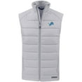 thumbnail image 2 of Men's Cutter & Buck Silver Detroit Lions Primary Mark Evoke PrimaLoft Hybrid Eco Softshell Recycled Full-Zip Vest, 2 of 3
