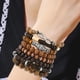 thumbnail image 1 of Pulsera de cuentas de madera apilable de 8 piezas para uso diario, fiestas, cómoda de llevar, estilo ., 1 of 8