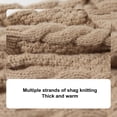 thumbnail image 6 of Hadanceo Women Fall Winter Hat Thickened Knitted Soft Elastic Warm Anti-slip Ear Protection Plush Ball Decor Twisted Pattern Outdoor Cap, 6 of 11