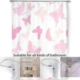 thumbnail image 4 of Shower Curtain,Decorative Retro Camera Doodle Hand Drawn Seamless Pattern Waterproof Bath Curtain Set for Bathroom,Bathtubs,Hotel with 12 Hooks,72x72in, 4 of 6