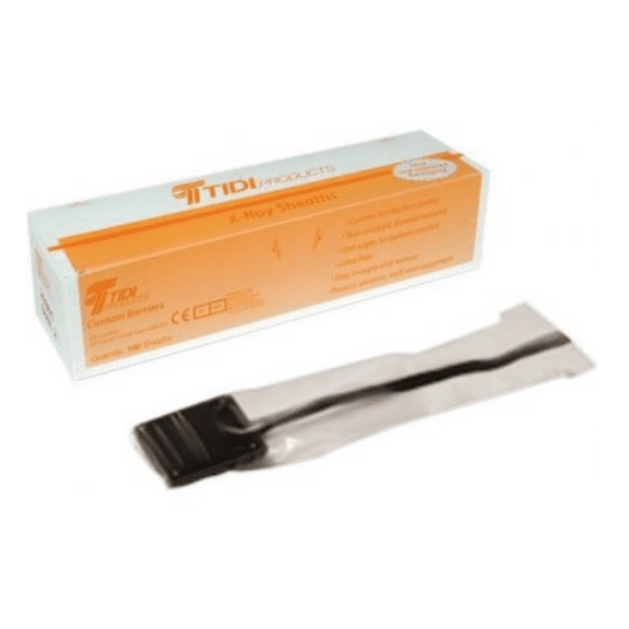 Tidi 20978 Dental X-Ray Sensor Sheaths Size #1 Kodak 6100 Clear Plastic 100/Pk