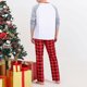 thumbnail image 4 of Conjunto de pijamas navideños, conjunto de pijamas navideños, pijamas redondos, conjunto a juego, pijamas navideños familiares, acabado de lujo, 4 of 7