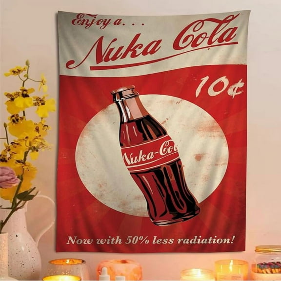 Fallout 3 4 Game Anime Tapestry Hippie Flower Wall Carpets Dorm Decor Wall Hanging Home Decor