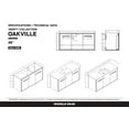 thumbnail image 6 of Fine Fixtures Oakville 48 in. W x 18 in. D x 33 in. H Wall Mounted Bathroom Vanity in Matte White with White Ceramic Sink - Chrome hardware, 6 of 8