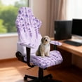 thumbnail image 3 of Xixirimido Purple Lavender Flowers Print Gaming Chair Seat Cover Breathable Game Chair Slipcovers with Armrest Covers Non-slip Covers for Swivel Gaming Armchair, 3 of 8