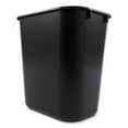 thumbnail image 3 of Rubbermaid Commercial Products Deskside Plastic Office Wastebasket, Rectangular, 3.5 Gal, Black | Bundle of 5 Each, 3 of 6