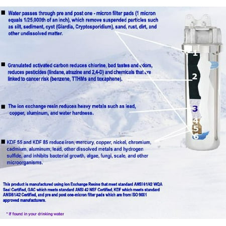 CRYSTAL QUESTA EagleA 10" Stainless Steel Whole House Water Filter System