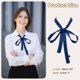 thumbnail image 2 of Bufandas de Moda para Mujeres, Bufanda de Cabeza de Satén Sedoso 63" x 1", Azul Marino, 2 of 6