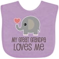 thumbnail image 3 of Inktastic Great Grandpa Loves Me Boys or Girls Baby Bib, 3 of 4