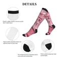 thumbnail image 5 of Lsque Glittering Pink Bathtub Pattern Sport Compression Socks for Men & Women 15-20 mmHg Knee High Nurse Pregnant Running Medical and Travel Athletic, 5 of 6