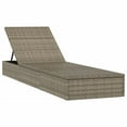 thumbnail image 3 of vidaXL Patio Sunbed Set of 3 Gray PE Rattan, Powder-Coated Steel Large, 3 of 5