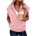 thumbnail image 2 of hotojiny Women's Sleeveless Vest Tops Lightweight Zip up Cap Sleeve Coat Trendy Casual Workout Athletic Vest Outerwear S-3XL, 2 of 7