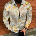 thumbnail image 3 of FNFYFH Men's Long Sleeve Floral Hawaiian Shirt Wrinkle-Free Flower Printed Dress Shirt Casual Button Down Shirts, 3 of 7