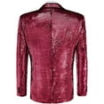 thumbnail image 4 of COOFANDY Men's Sequin Dress Coat Shiny Slim Fit Blazer Luxury Big and Tall Tux, 4 of 10
