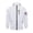 White, variant on Mens Zip Front Sweatshirt Stand Collar Jacket Union Jack Sleeve Patch Long Sleeve Chest Pocket Casual Outerwear