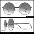 thumbnail image 5 of Iconic Oversized Joplin Hippie Circle Lens Round Metal Rim Sunglasses Silver - Smoke, 5 of 8