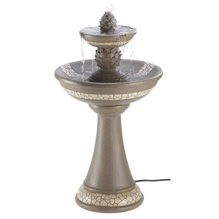Water Fountain Outdoor, Mosaic Courtyard Patio Yard Garden Water Fountain Outdoor