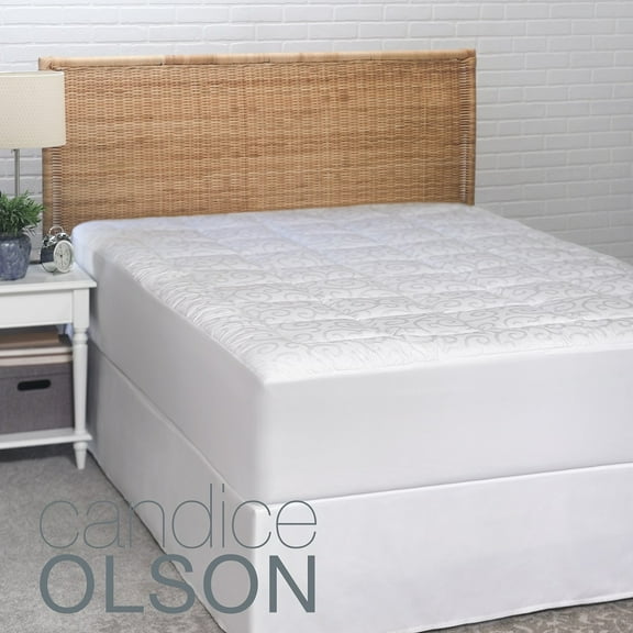 Candice Olson Luxury 300 Thread Count Jacquard Twin Mattress Pad