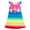 Rainbow Unicorn, variant on Girls Nightgowns Unicorn Sleepwear Night Sleep Dress Pajamas Little Kids Toddler Soft Nightgown