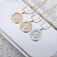 thumbnail image 2 of Árbol De La Vida Hollow Lady Colgante Ajustable Pulsera Set  Oro Rosa, 2 of 5