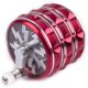 thumbnail image 1 of Molinillo de manivela de 2,5 pulgadas, molinillo grande potable con cubierta superior transparente, el mejor regalo (rojo), juego de cigarrillos de metal con forma, 1 of 5