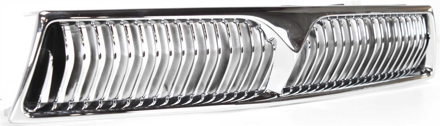 Grille Assembly Compatible With 1999-2001 Mitsubishi Galant Chrome Shell with Painted Black Insert