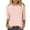 Pink-Shirts, variant on 3/4 Length Sleeve Tops for Women Casual Round Neck Shirts Fashion Solid Petite Blouses Soft Vacation Tunic Top S-4XL
