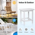 thumbnail image 4 of Nalone Outdoor Side Table, HDPE Adirondack End Table, Weather Resistant Small Patio Table, Outside Furniture for Garden, Pool and Yard(Rectangular,White), 4 of 7