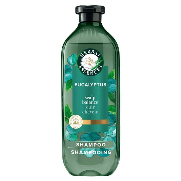 Shampooing sans sulfate à l’eucalyptus Herbal Essences, cuir chevelu équilibré, avec huile de camélia et aloès certifiés, pour tous les types de cheveux, particulièrement le cuir chevelu sec 400ML