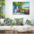 thumbnail image 4 of Designart Garden near the House - Landscape Printed Throw Pillow - 18x18, 4 of 5