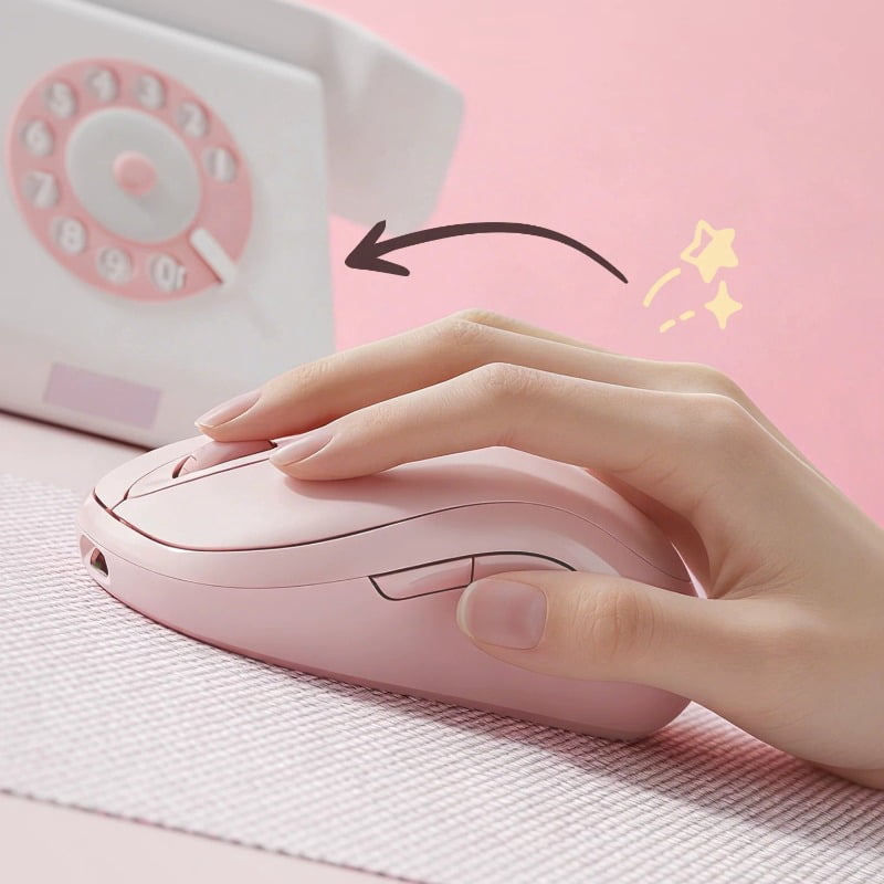 Bluetooth Wireless Mouse with Type-C Charging, Silent Rechargeable Mouse for MacBook IPad Laptop