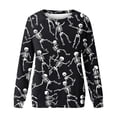 thumbnail image 4 of Kezqiaxn Halloween Costumes for Women Fashion Long Sleeve Casual Pullover Tops Womens Crewneck Sweatshirt Fall Clothes, 4 of 6