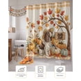 thumbnail image 7 of Fall Dog Pumpkin Shower Curtain Set ，Waterproof Fabric Shower Curtains Maple Leaf Floral Shower Curtains for Bathroom,Bathroom Decor 72"x96", 7 of 7