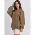 thumbnail image 4 of Womens Oversized Sweatshirt Crewneck Loose fit Long Sleeve Fleece Pullover 2023 Fall Casual Clothes Hoodie Top, 4 of 13