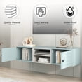 thumbnail image 2 of Aukfa Floating TV Stand for TVs up to 60" - Wall Mounted TV Shelf with Cabinets - Blue, 2 of 8