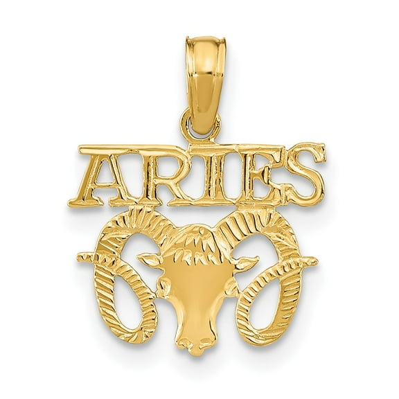 Finest Gold 10K Aries Zodiac Charm